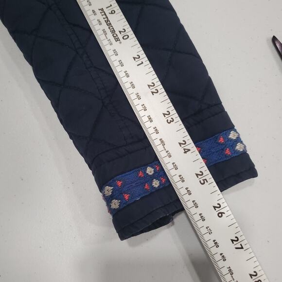 Y2K Hollister Jacket Womens Large Blue Quilted Cotton Zip Front Mock Neck - Picture 7 of 11